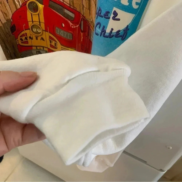 Vintage Lee Santa Fe Super Chief Train White Crewneck Sweater XL - Picture 11 of 11